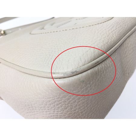  GUCCI グッチ ソーホー インターロッキングG スモール ディスコバッグ ショルダーバッグ 308364 ホワイト