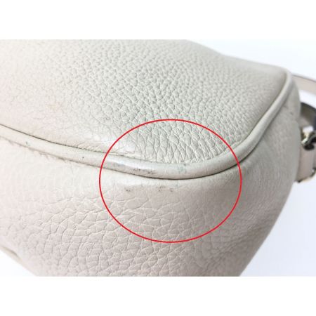  GUCCI グッチ ソーホー インターロッキングG スモール ディスコバッグ ショルダーバッグ 308364 ホワイト