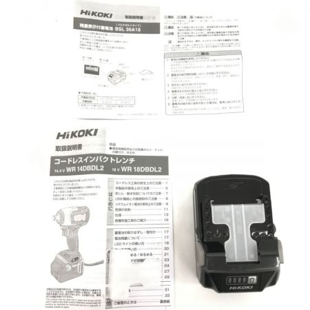  HiKOKI ハイコーキ インパクトレンチ ケース取説バッテリー×2付 18v WR18DBDL2 2LXPK