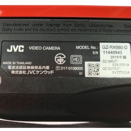  JVC ジェーブイシー ハイビジョンメモリームービー GZ-RX680 GZ-RX680
