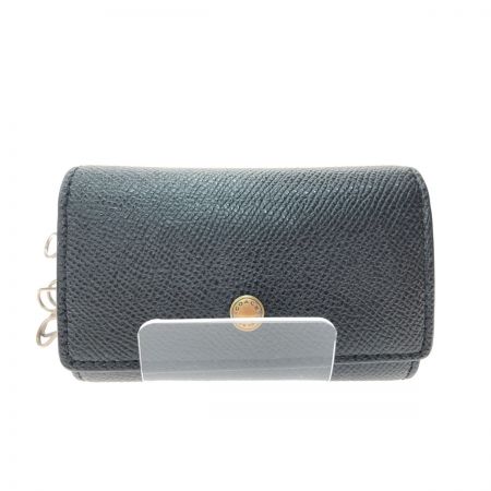  COACH コーチ ユニセックス 5連 キーケース クロスグレーン レザー アウトレット F73992 ブラック