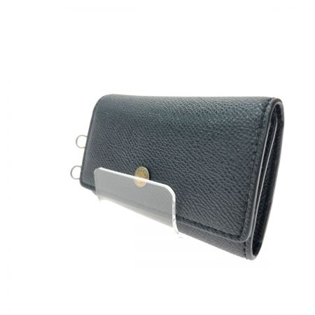  COACH コーチ ユニセックス 5連 キーケース クロスグレーン レザー アウトレット F73992 ブラック