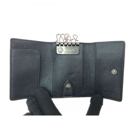  COACH コーチ ユニセックス 5連 キーケース クロスグレーン レザー アウトレット F73992 ブラック