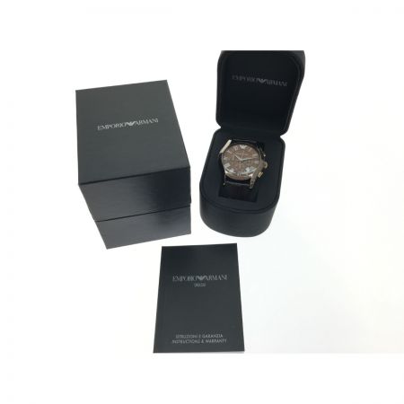  EMPORIO ARMANI エンポリオアルマーニ メンズ腕時計 クオーツ クロノグラフ デイト AR1609