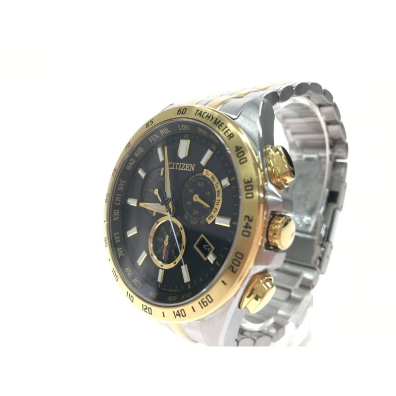 中古】 CITIZEN シチズン メンズ腕時計 電波ソーラー エコドライブ