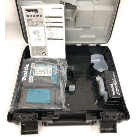  MAKITA マキタ 18V充電式インパクトドライバ   TD173DRGXB ブラック バッテリー×2・充電器付属
