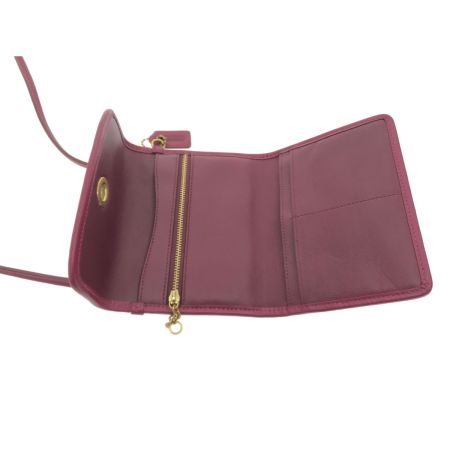 COACH コーチ ショルダー ウォレット ミニ シグネチャー アウトレット 313 ワインレッド