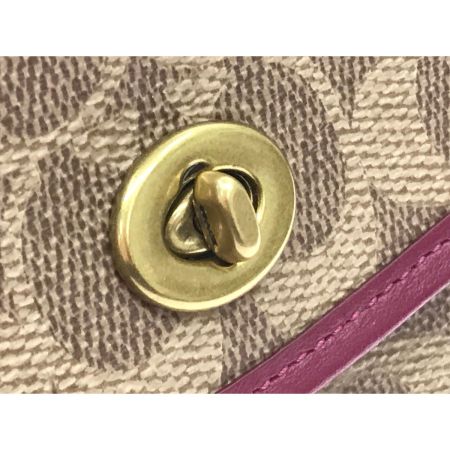  COACH コーチ ショルダー ウォレット ミニ シグネチャー アウトレット 313 ワインレッド