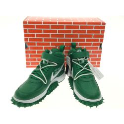 ▼▼ NIKE ナイキ オフホワイト エアフォース1 ミッド SP LTHR パイングリーン DR0500-300 Sランク