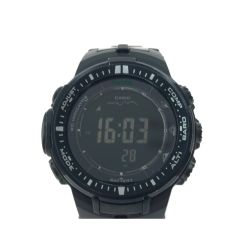 ▼▼ CASIO カシオ メンズ腕時計 ソーラー充電 PRO TREK プロトレック  PRW-3000 ブラック  Bランク