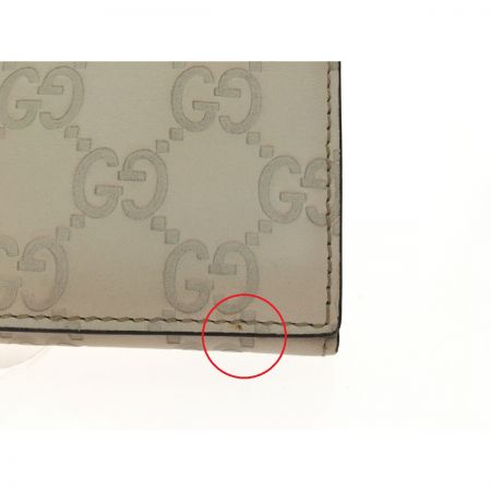  GUCCI グッチ メンズ 二つ折り長財布 グッチシマ   146229 ホワイト