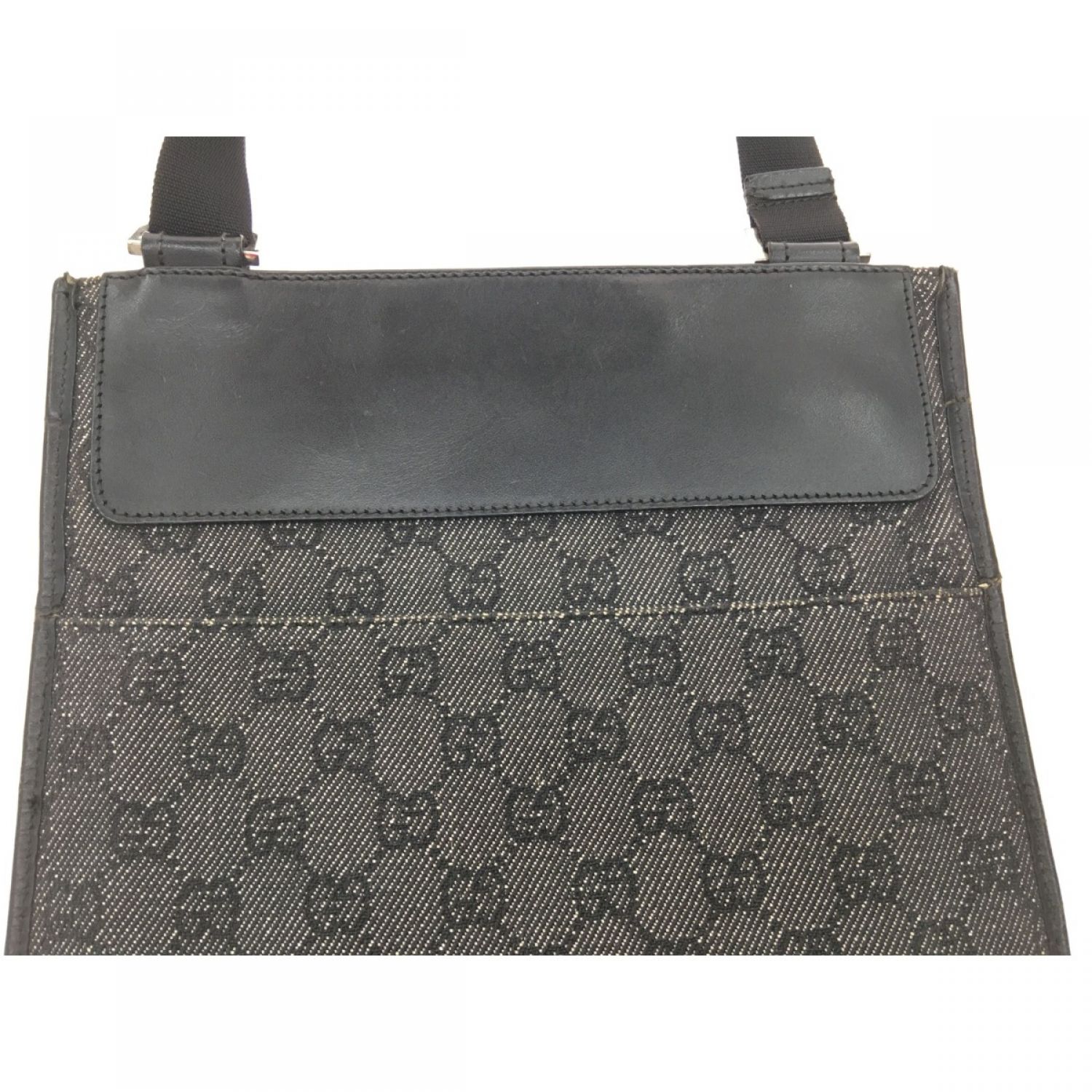 中古】 GUCCI グッチ GGキャンバス×レザー クロスボディ ショルダー