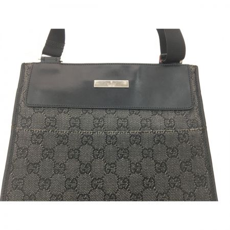  GUCCI グッチ GGキャンバス×レザー クロスボディ ショルダーバッグ  27639-200047 ブラック