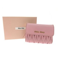 ▼▼ MIU MIU ミュウミュウ マテラッセ レザー 財布 ml225 ピンク Cランク