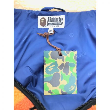  A BATHING APE アベイシングエイプ マウンテン リラックスフィット ボアフリースジャケット ホワイト