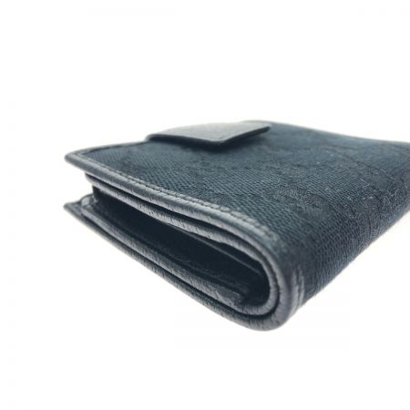  GUCCI グッチ レディース 二つ折り財布 コンパクトウォレット GGキャンバス×パテントレザー 155173 ブラック