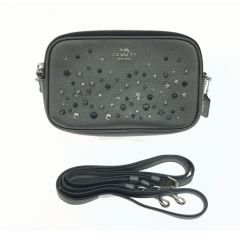  COACH コーチ クロスボディ クラッチ スター リベット ダークシルバー レディース 59452 ガンメタ Bランク