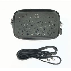 ▼▼ COACH コーチ クロスボディ クラッチ スター リベット ダークシルバー レディース 59452 ダークシルバー Bランク