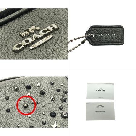  COACH コーチ クロスボディ クラッチ スター リベット ダークシルバー レディース 59452 ダークシルバー