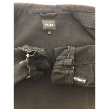  BEAMS ビームス メンズ デニムジャケット ダブルルーズジャケット ライダース 21SS Lサイズ ブラック