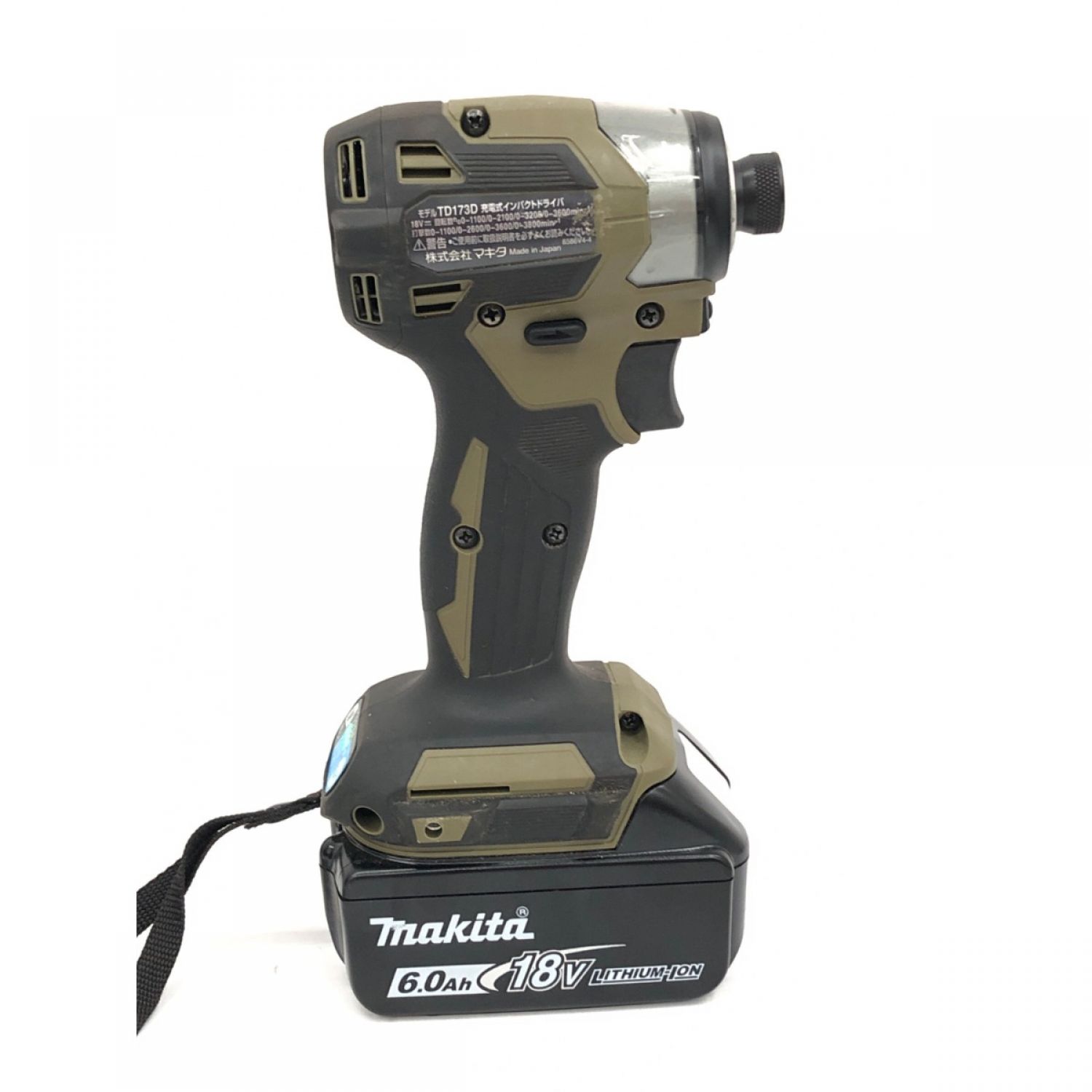 中古】 MAKITA マキタ インパクトドライバ TD173DRGXO オリーブ 充電器