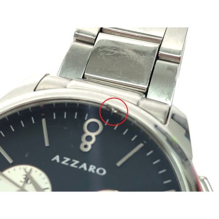  azzaro メンズ腕時計 クオーツ クロノグラフ ステンレススチール