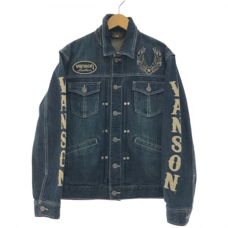 中古】 VANSON バンソン デニムジャケット BOSTON MASS SIZE L Bランク