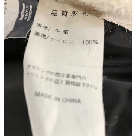  KADOYA ライダースレザージャケット サイズ L ホワイト