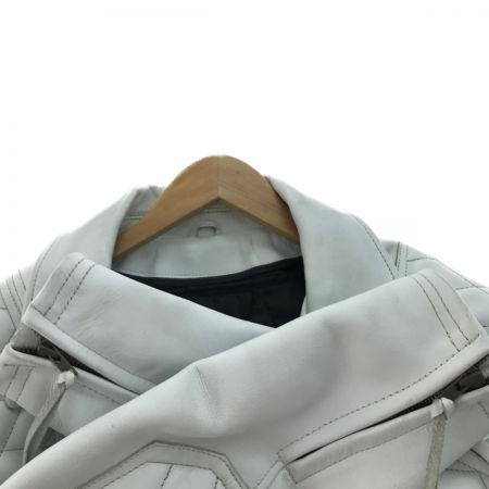  KADOYA ライダースレザージャケット サイズ L ホワイト