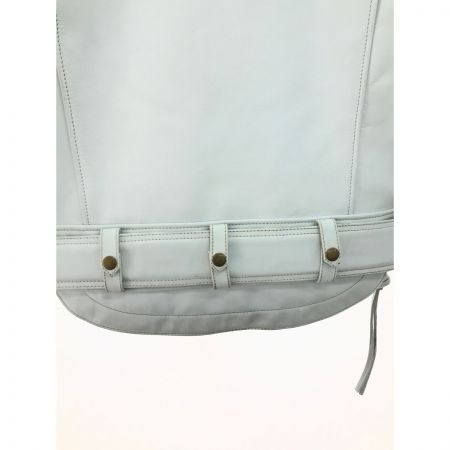  KADOYA ライダースレザージャケット サイズ L ホワイト