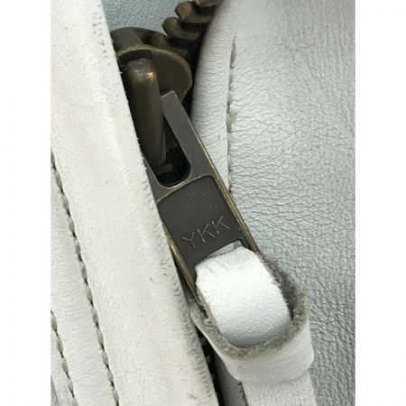  KADOYA ライダースレザージャケット サイズ L ホワイト