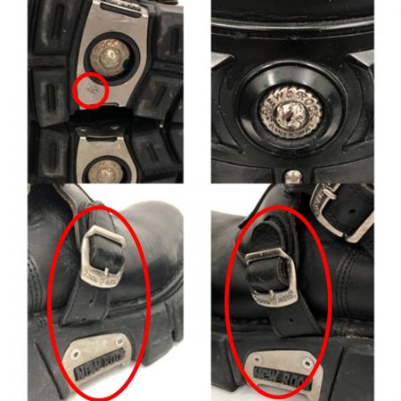  NEWROCK バイク厚底ブーツ サイズ４２ ブラック