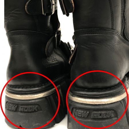  NEWROCK バイク厚底ブーツ サイズ４２ ブラック