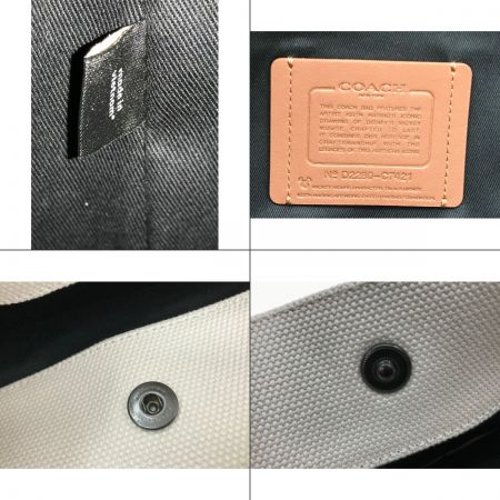  COACH コーチ ディズニー キース・ヘリング ミッキー キャンバストート C7421 アイボリーｘブラック