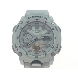 ▼▼ CASIO カシオ メンズ腕時計 デジアナウォッチ G-SHOCK Gショック カーボン クオーツ  GA-2000 ホワイトグレー Bランク