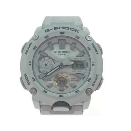  CASIO カシオ メンズ腕時計 デジアナウォッチ G-SHOCK Gショック カーボン クオーツ  GA-2000 ホワイトグレー