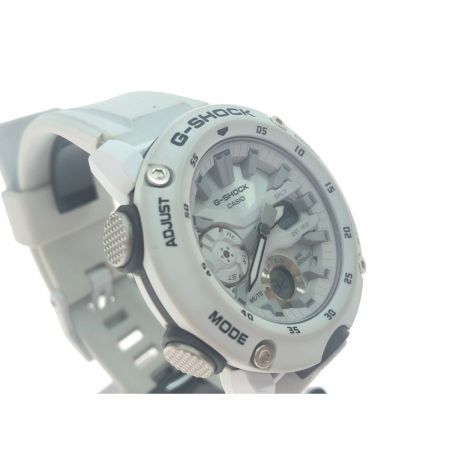  CASIO カシオ メンズ腕時計 デジアナウォッチ G-SHOCK Gショック カーボン クオーツ  GA-2000 ホワイトグレー