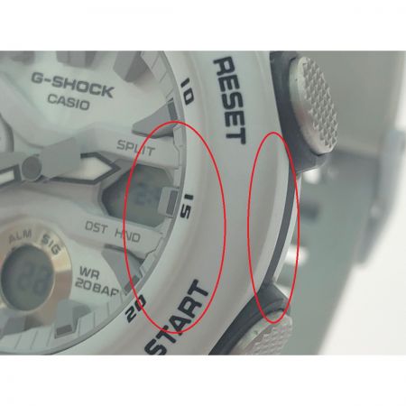  CASIO カシオ メンズ腕時計 デジアナウォッチ G-SHOCK Gショック カーボン クオーツ  GA-2000 ホワイトグレー