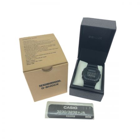  CASIO カシオ メンズ腕時計 クオーツ G-SHOCK Gショック NEIGHBORHOODコラボウォッチ DW-5600VT ブラック