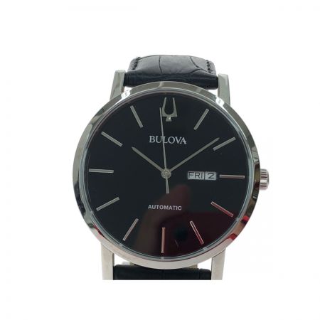 中古】 BULOVA ブローバ メンズ腕時計 自動巻き Leather Watch 96C131 ...