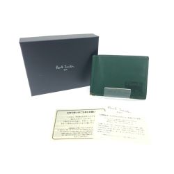 ▼▼ POUL SMITH ポールスミス メンズ マネークリップ 小銭入れ付 ブライトストライププラー 873919 P642 BPS642 グリーン Bランク