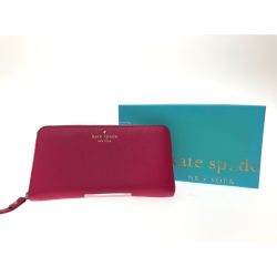 ▼▼ Kate Spade ケイトスペード レディース 長財布 シダー ストリート レイシー ラウンドファスナー  PWRU3898 670 ピンク Bランク