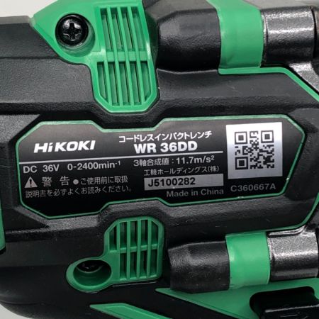  HiKOKI ハイコーキ 充電式インパクトレンチ バッテリー・ケース付属 WR36DD グリーン×ブラック
