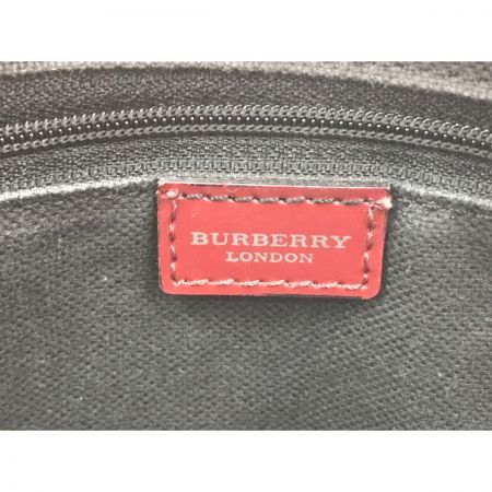  BURBERRY バーバリー ヘイマーケットチェック PVCトート T-04-01 ブラウン