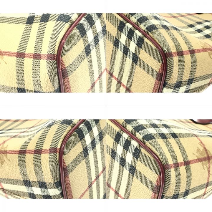BURBERRY バーバリー ヘイマーケットチェック PVCトート T-04-01