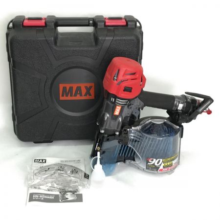  MAX マックス エア釘打ち  HN-90N6 レッド ケース付属