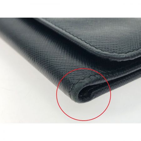  PRADA プラダ ユニセックス サフィアーノ 6連キーケース ブラック