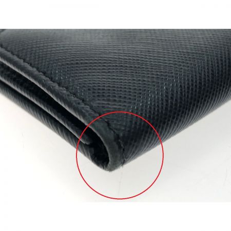  PRADA プラダ ユニセックス サフィアーノ 6連キーケース ブラック