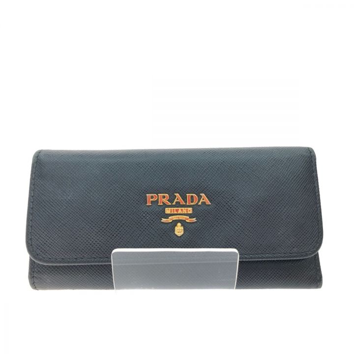 PRADA プラダ ユニセックス サフィアーノ 6連キーケース ブラック｜中古｜なんでもリサイクルビッグバン