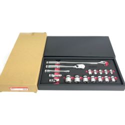 ▼▼ KTC ケーティーシー ハンドツール ツールセット NTB417A 12.7sqソケットレンチ17点・メタルケースセット Aランク